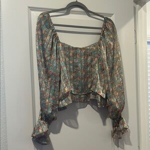 Floral Print Women's Cropped Top